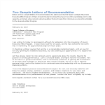 template topic preview image Sample Graduate College Recommendation Letter