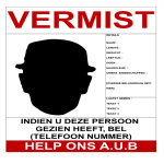 Vermist Persoon Poster Template gratis en premium templates