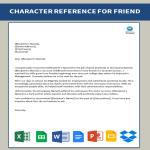 template topic preview image Character Reference Letter Sample