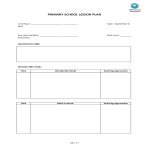 template topic preview image Primary School Lesson Plan Template