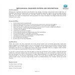 template topic preview image Mechanical Engineer Intern Job Description