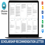 Scholarship Application Recommendation Letter gratis en premium templates