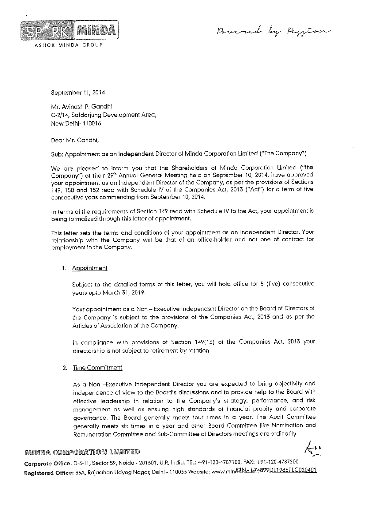 Preview Business Development Director Appointment Letter