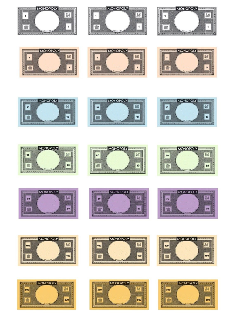 monopoly money own face templates at allbusinesstemplatescom