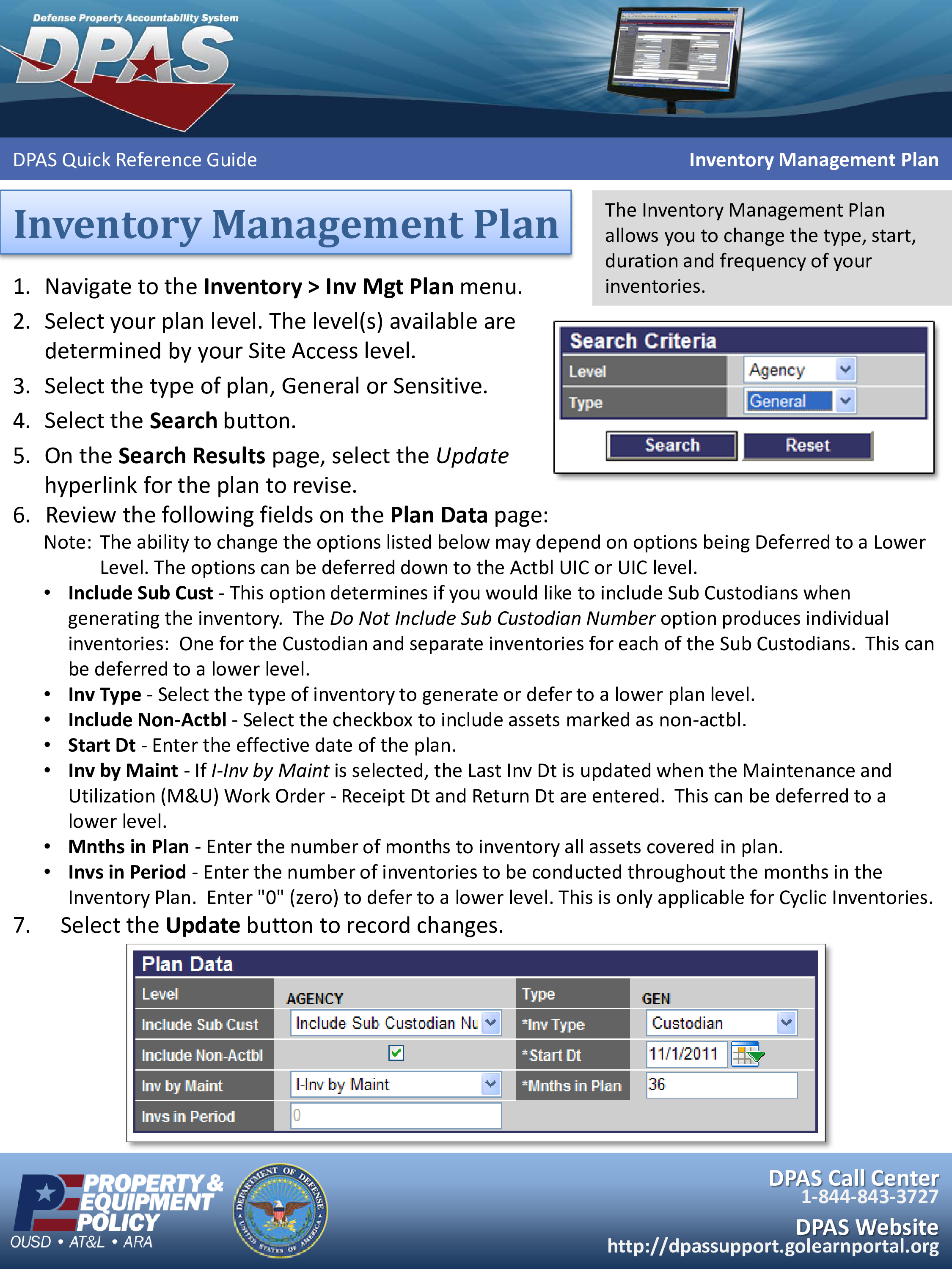Inventory Management Plan 模板