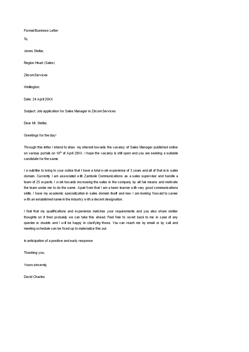  General Business Letter In Word Allbusinesstemplates