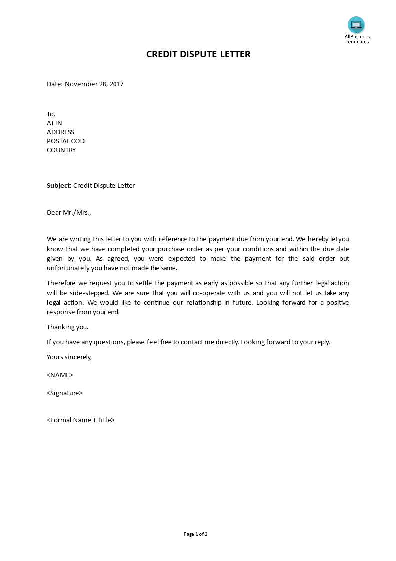 Dispute Letter To Creditor Template Great Professional Template