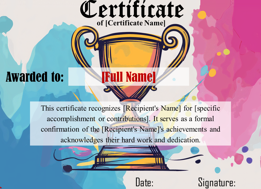 Kostenloses Powerpoint Certificate Template