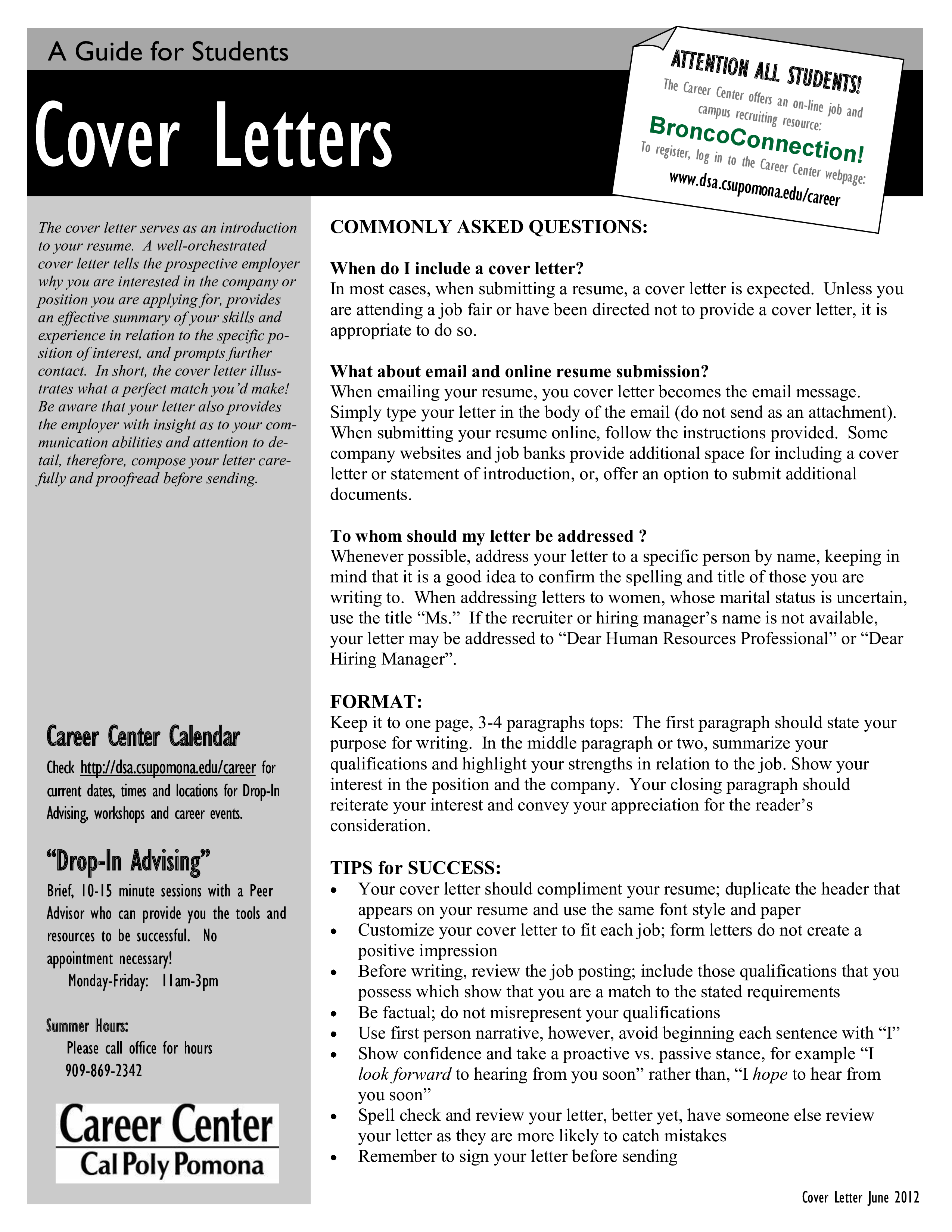 Career Cover Letter Template Free Cover Letter Template A Cover 