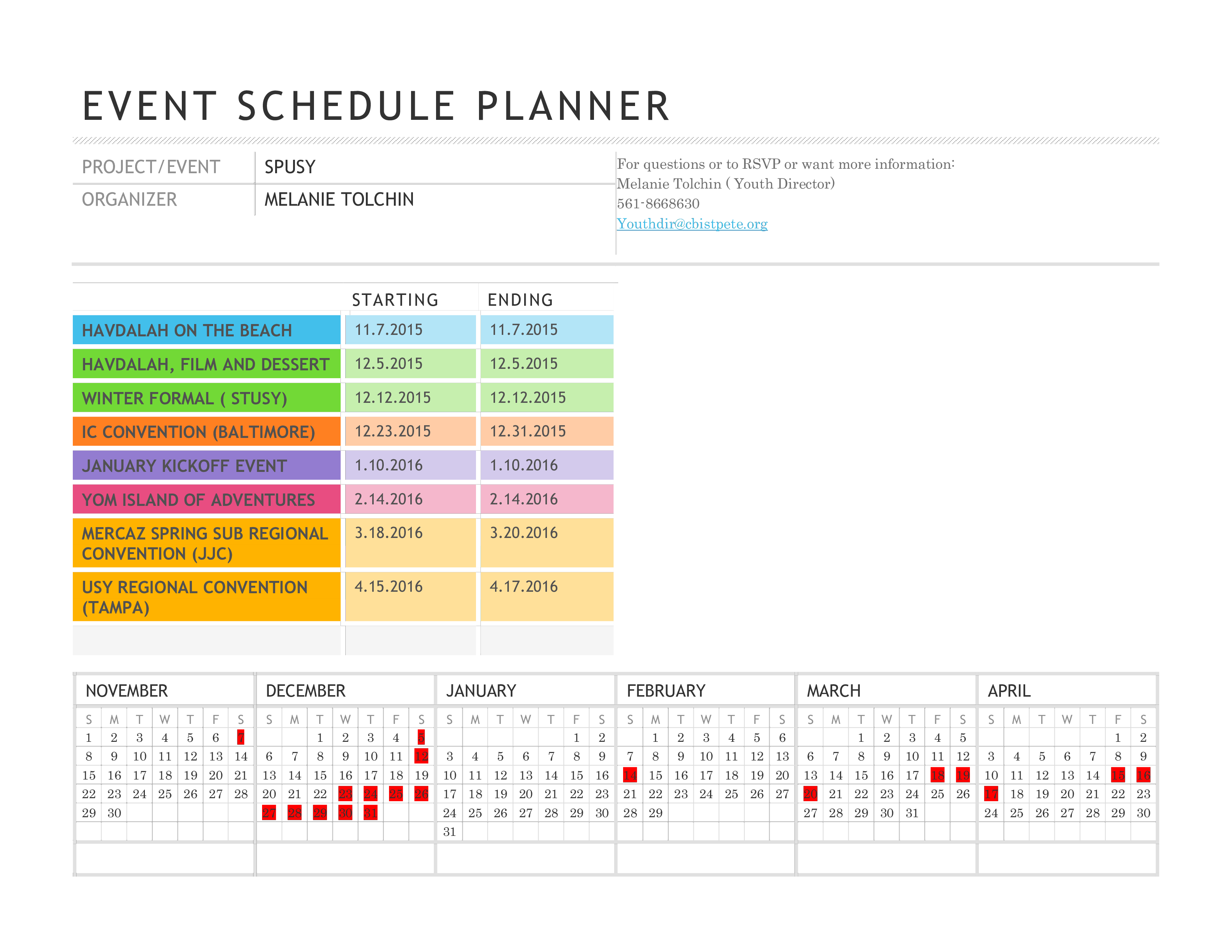 Event Schedule Planner main image