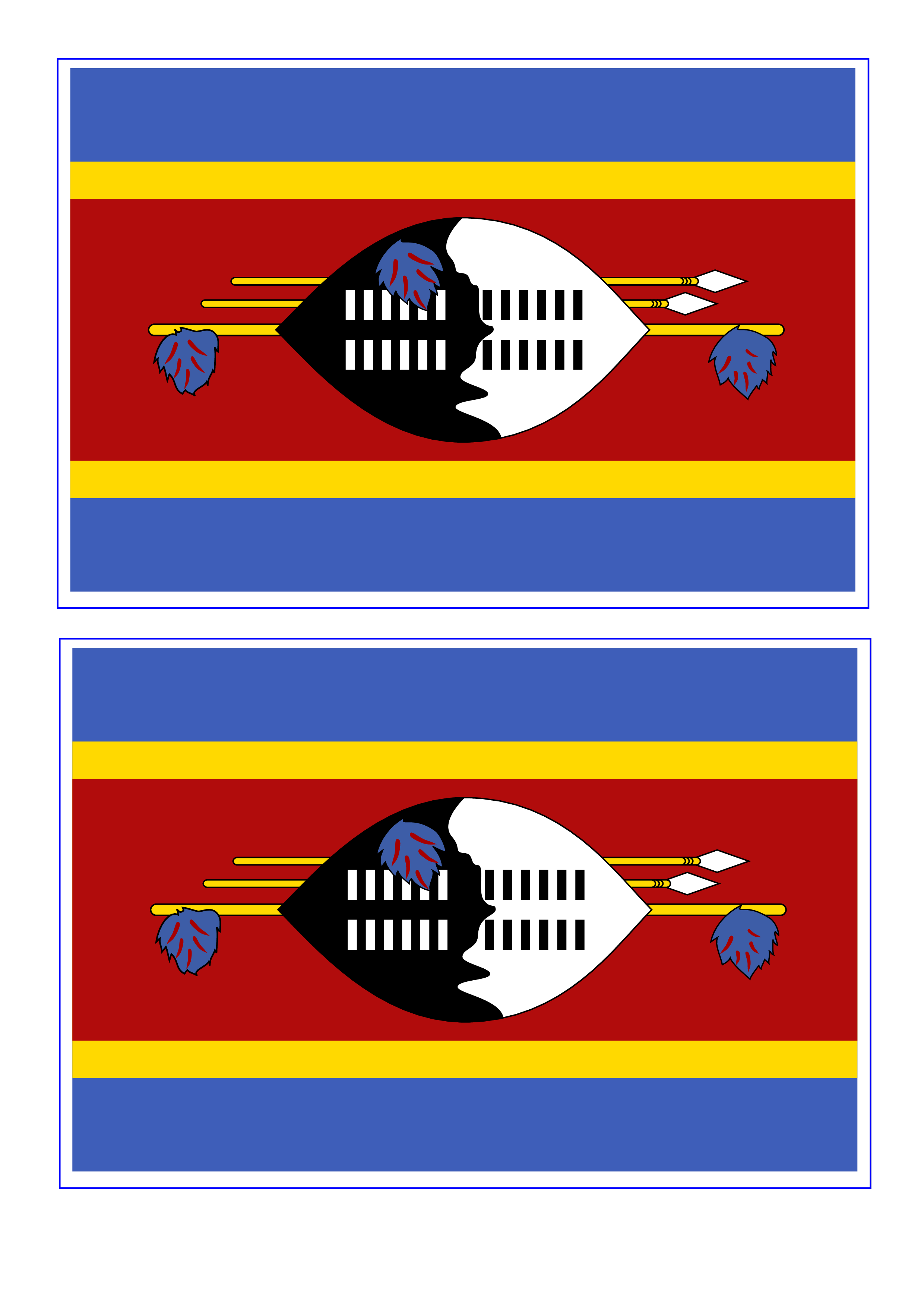 Swaziland Flag 模板