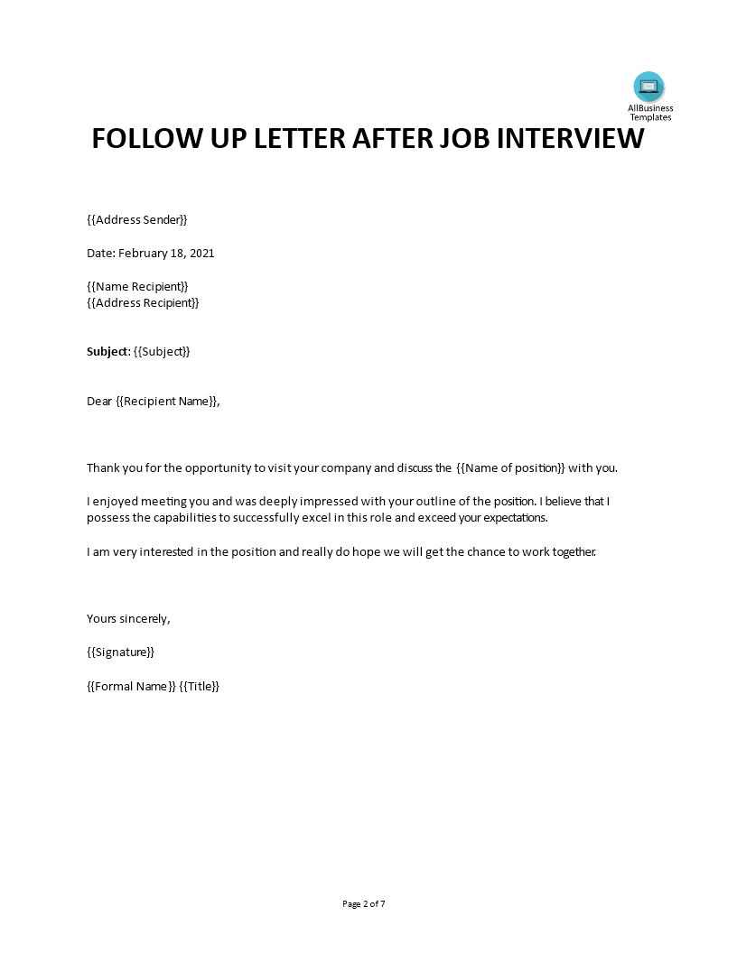 Free Sample Thank You Letter After Interview 13 Sample Interview