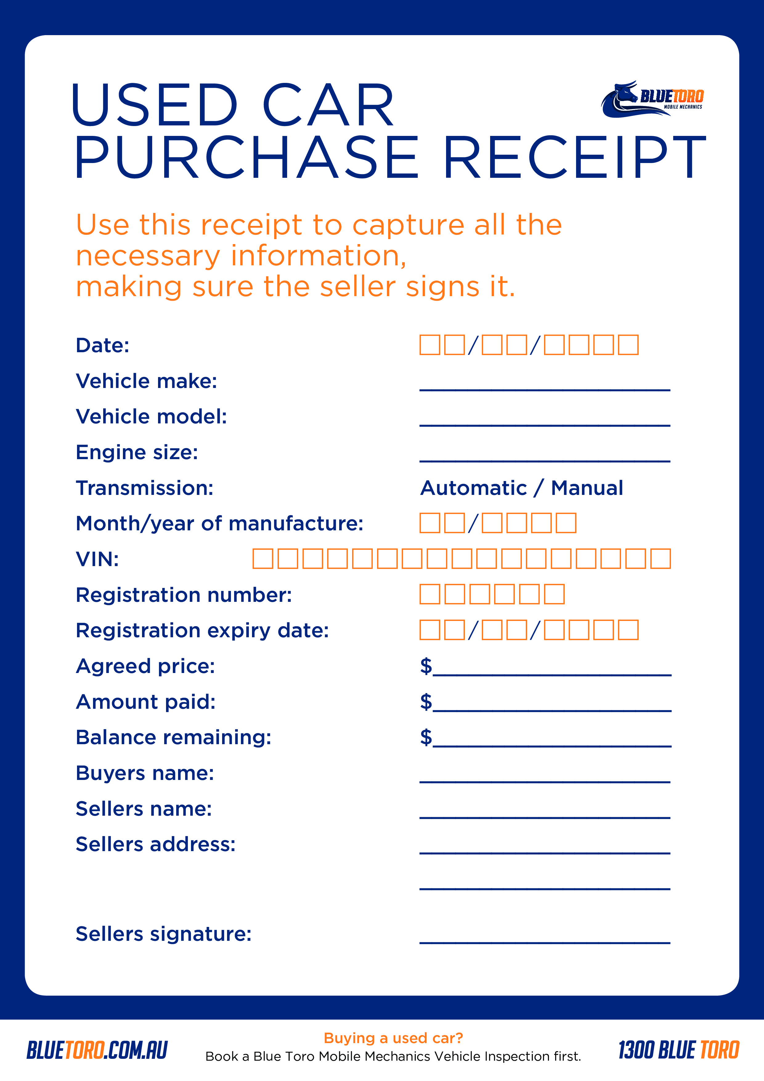 Car Buying Template