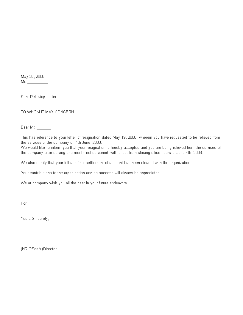 5 Employee Relieving Letter Templates Pdf Doc - vrogue.co