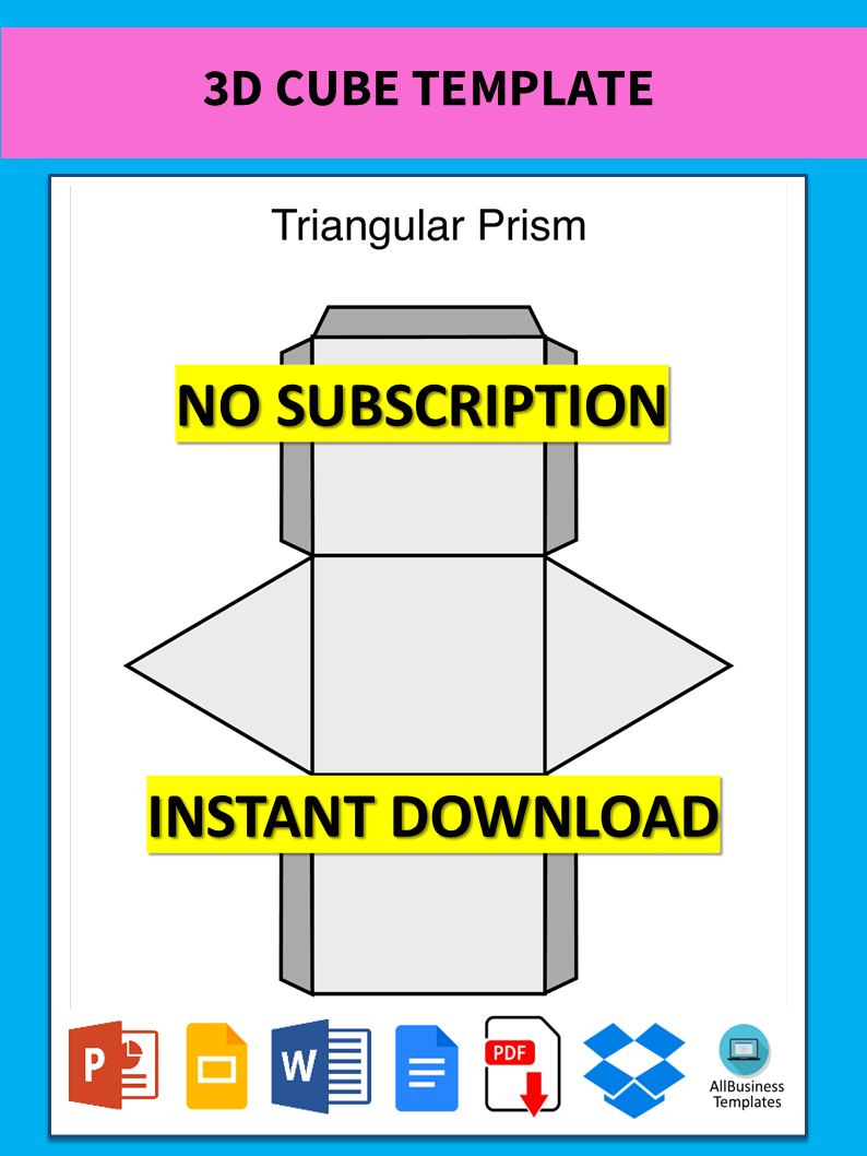 3d cube template Hauptschablonenbild