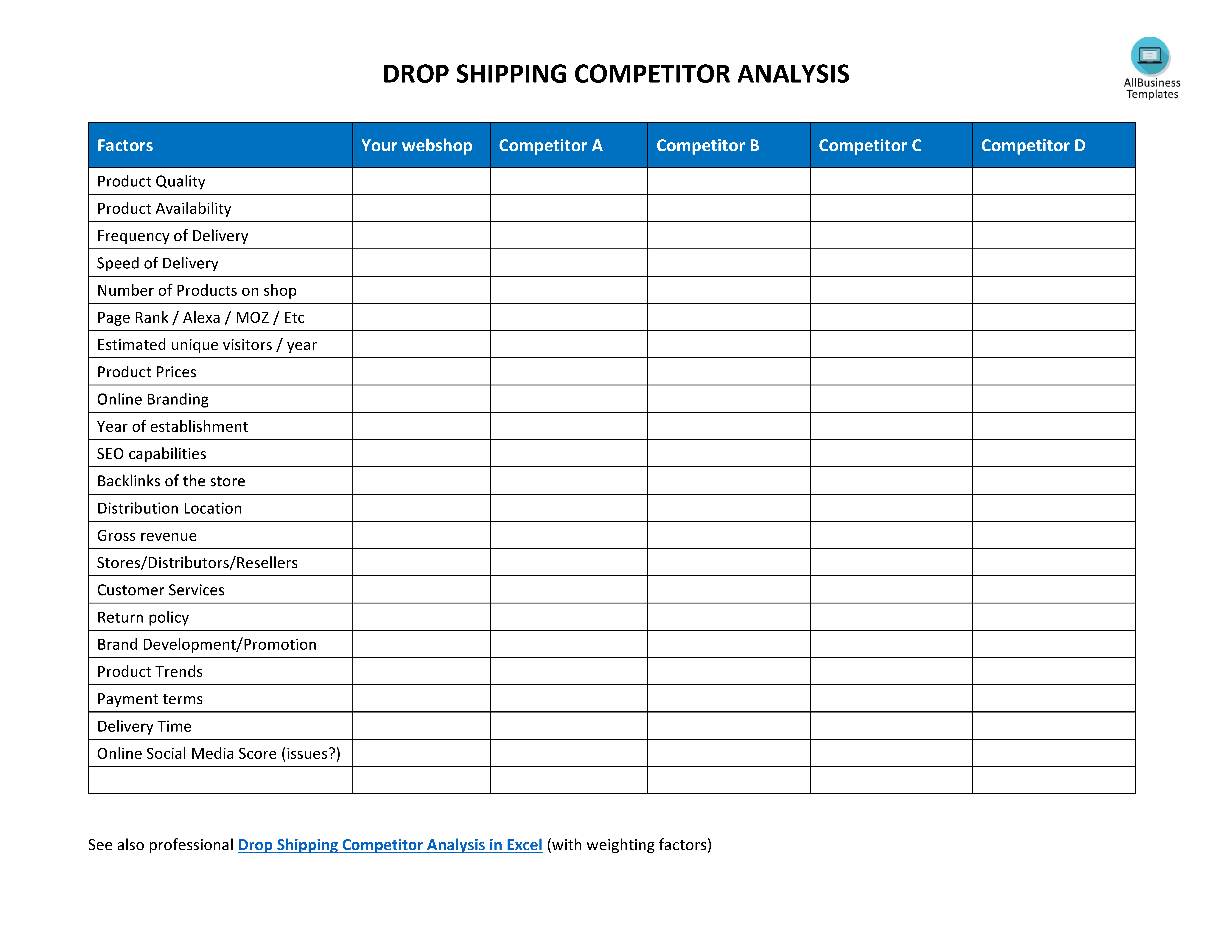 competitive-analysis-template-excel-collection