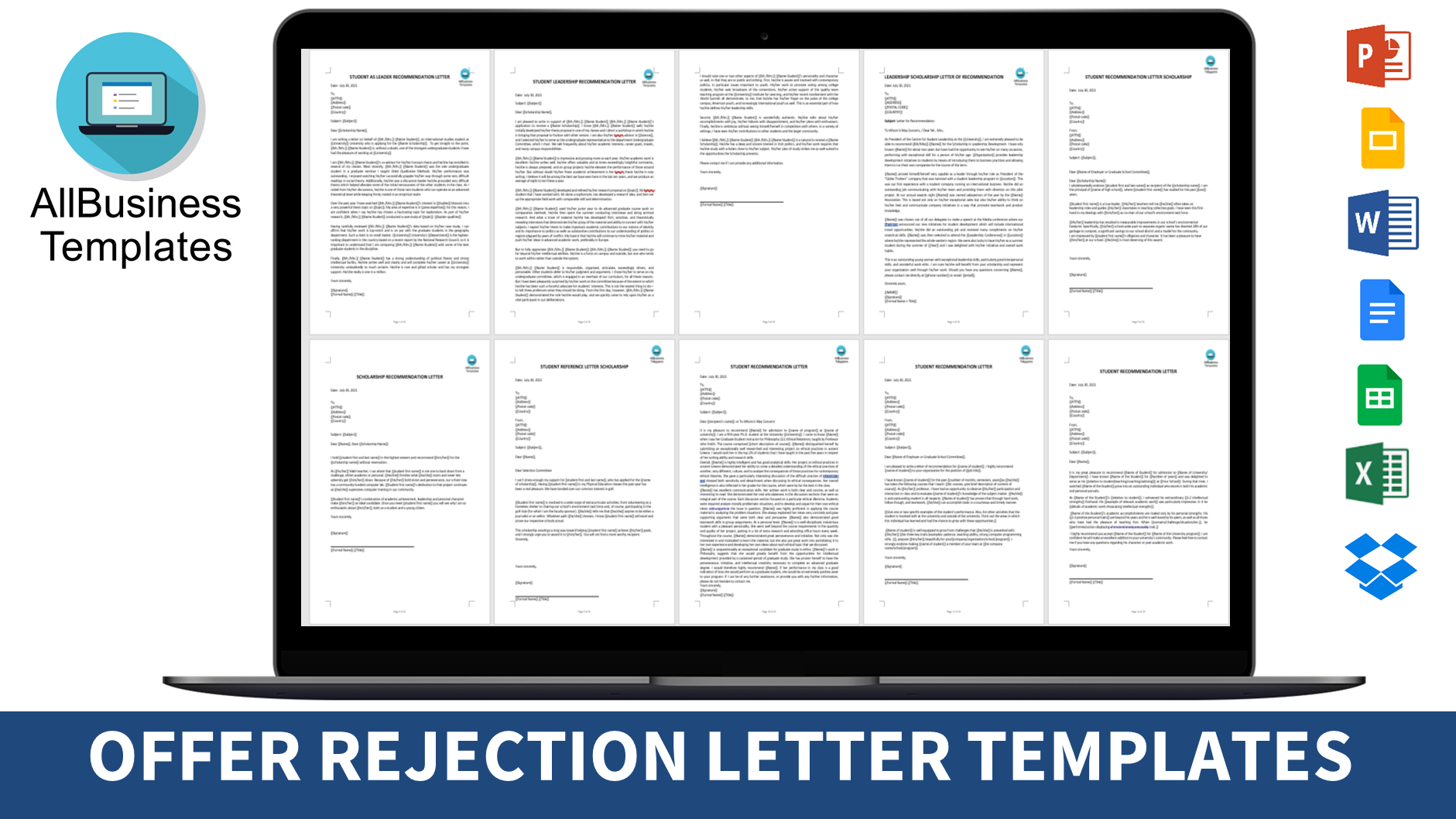 email job rejection plantilla imagen principal