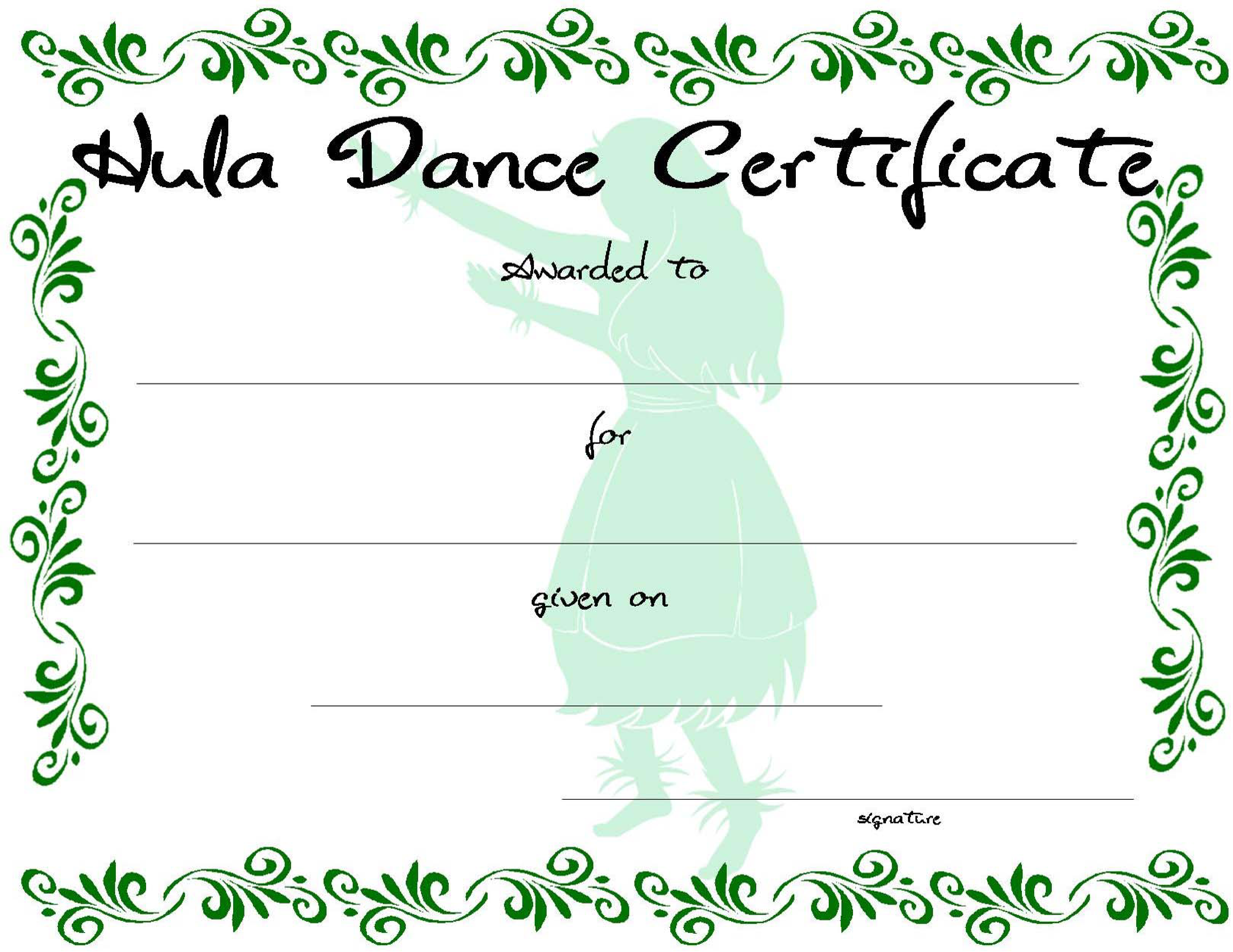 Dance Certificate Templates at allbusinesstemplates com