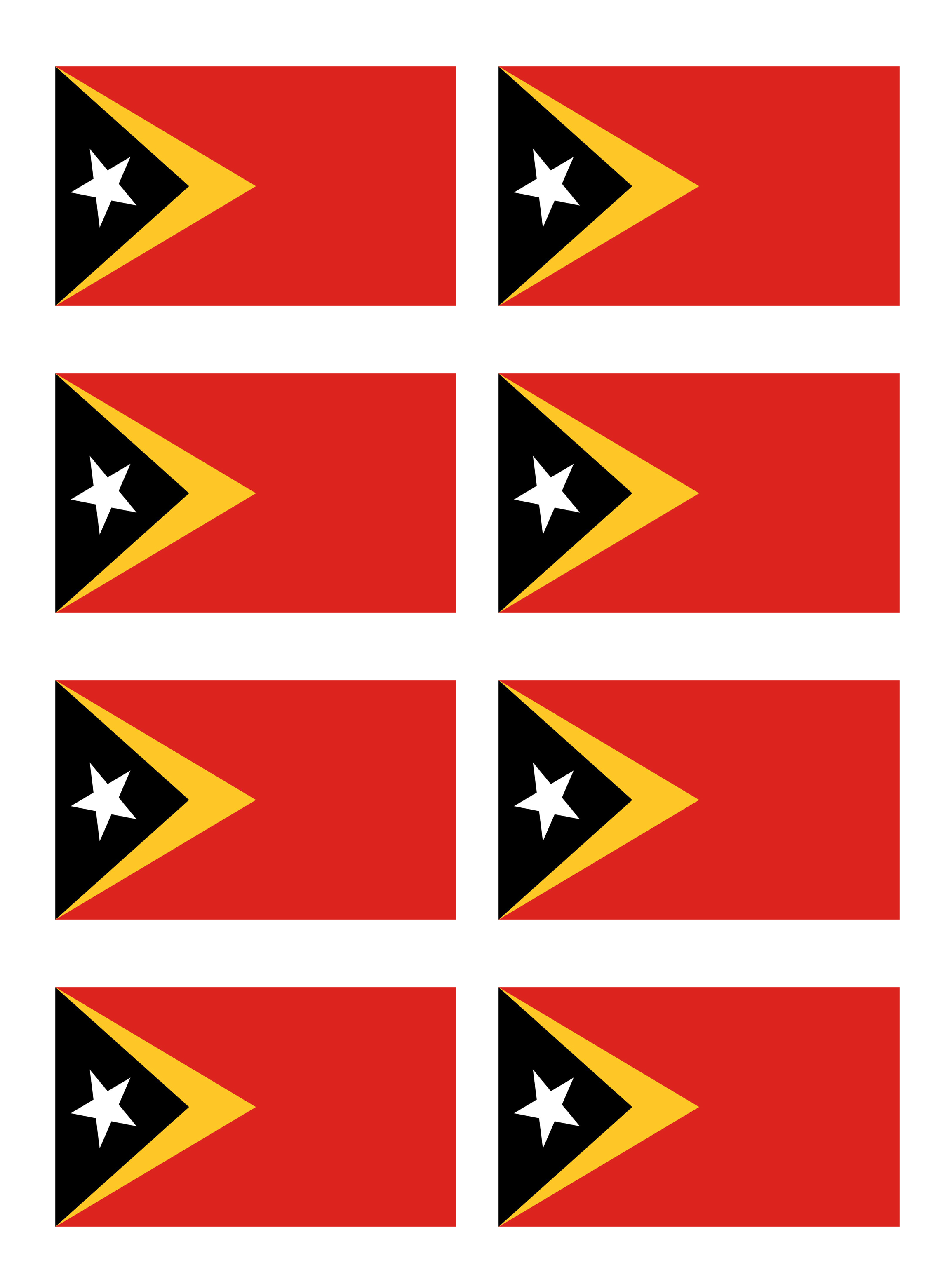 East Timor printable flag | Templates at allbusinesstemplates.com