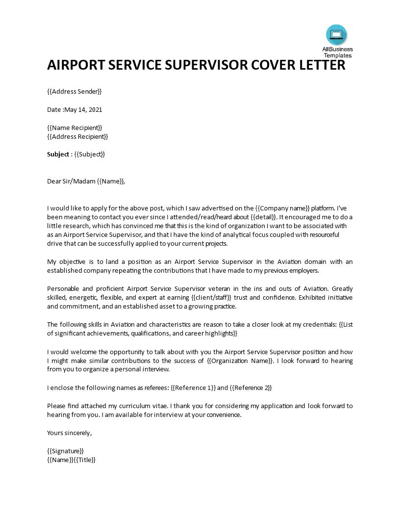 cover letter examples for airport jobs