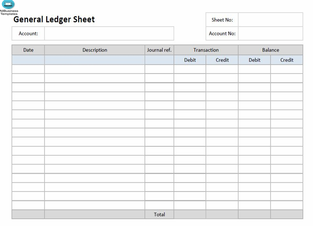 Ledger Paper Template Excel Templates At Allbusinesstemplates