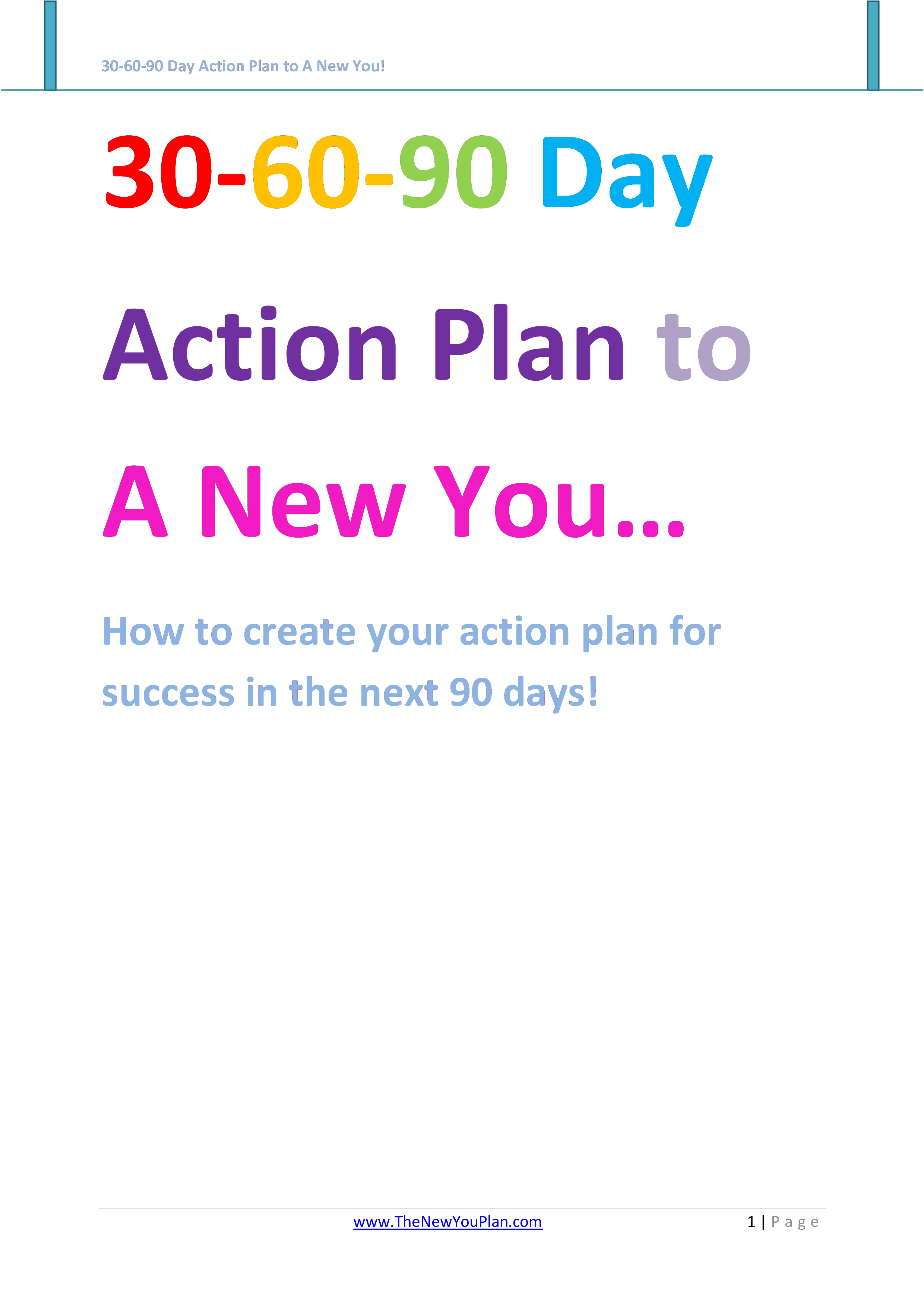 30 Or 60 Or 90 Day Action Plan Templates At Allbusinesstemplates