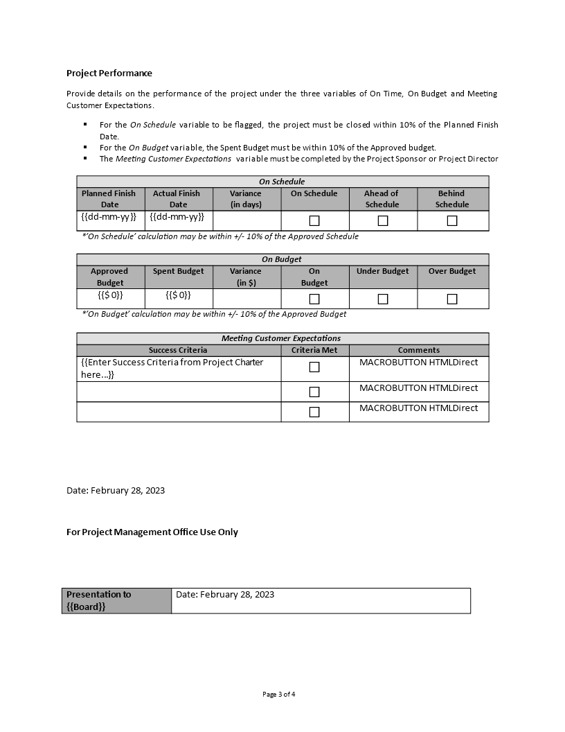 Final Project Budget Report | Templates at allbusinesstemplates.com