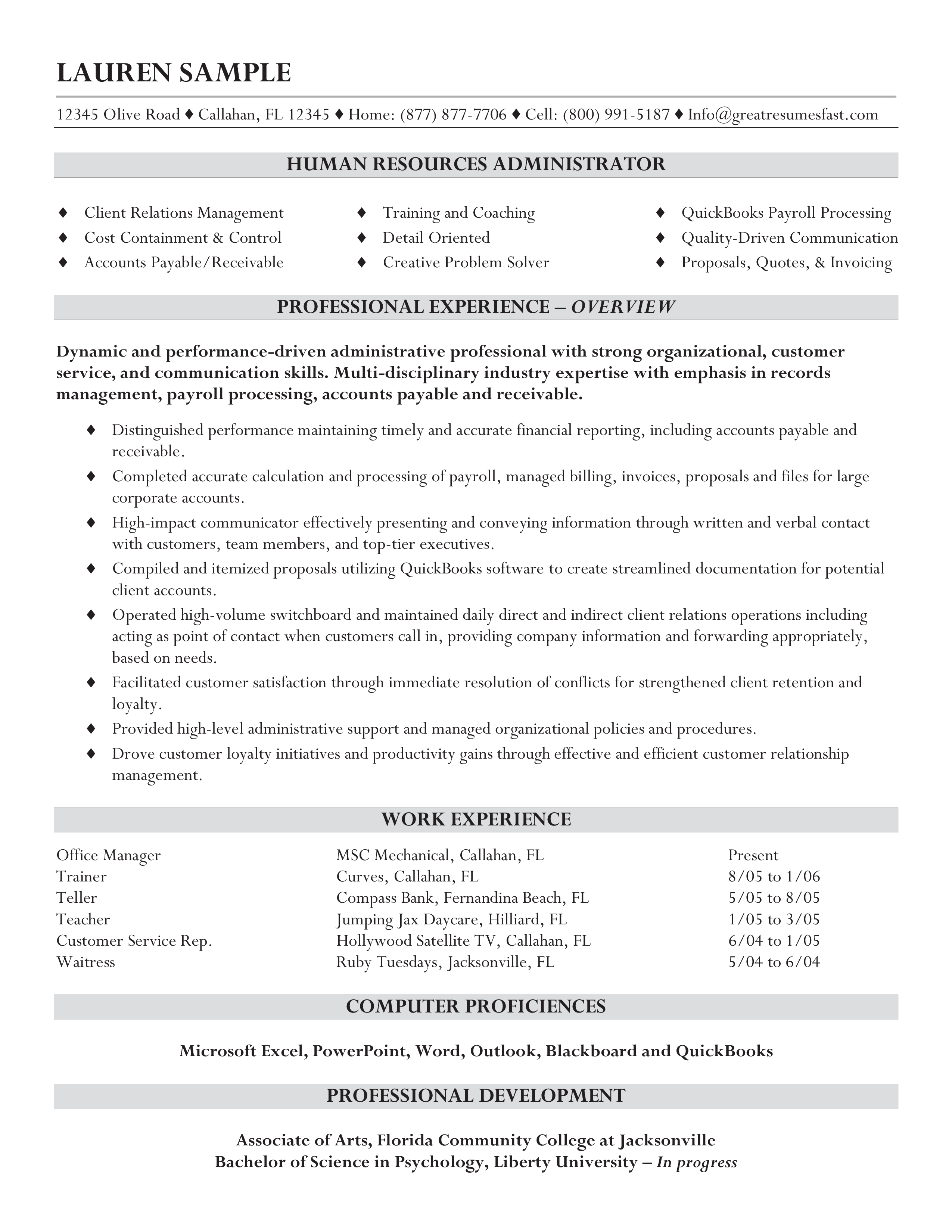 free professional resume templates no pay
