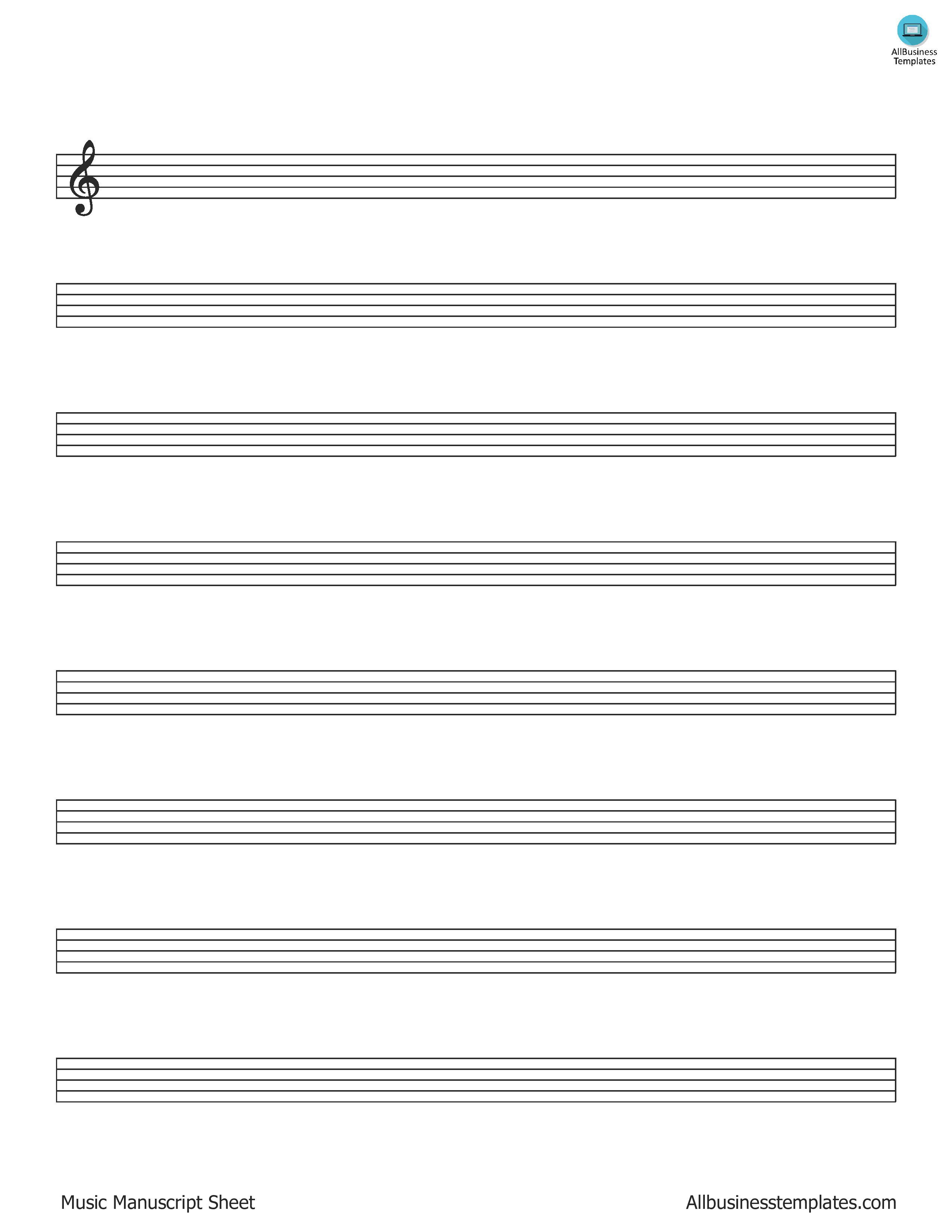 Kostenloses Music Manuscript Paper