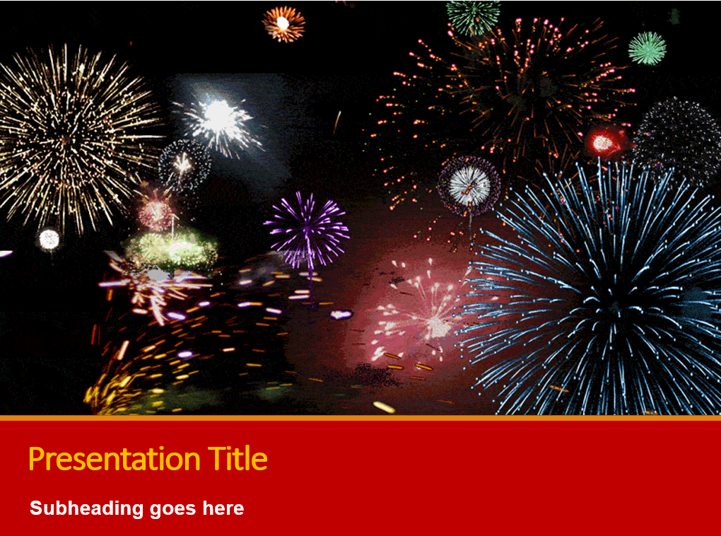  Animated Fireworks Powerpoint Chinese New Year 