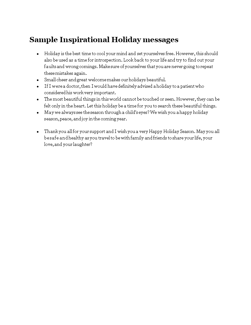 inspirational holiday messages template voorbeeld afbeelding 