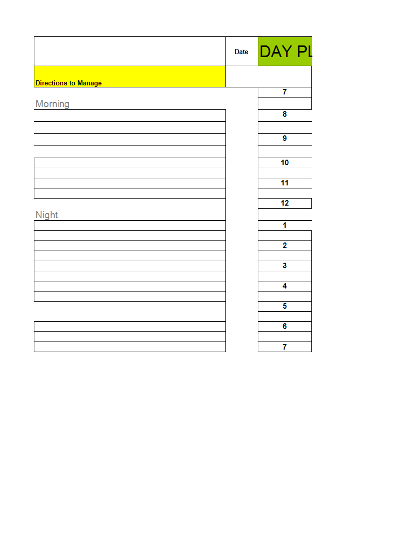 Daily Checklist worksheet xls 模板