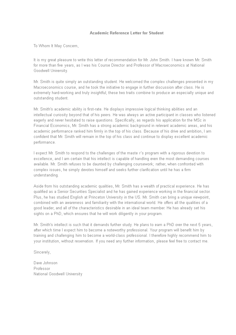 academic reference letter for students plantilla imagen principal