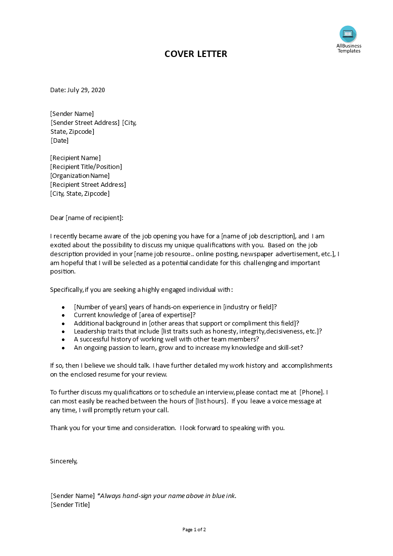choose the best cover letter opening for an unsolicited job