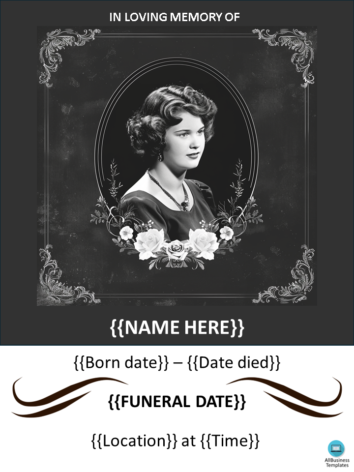 Obituary outline template main image