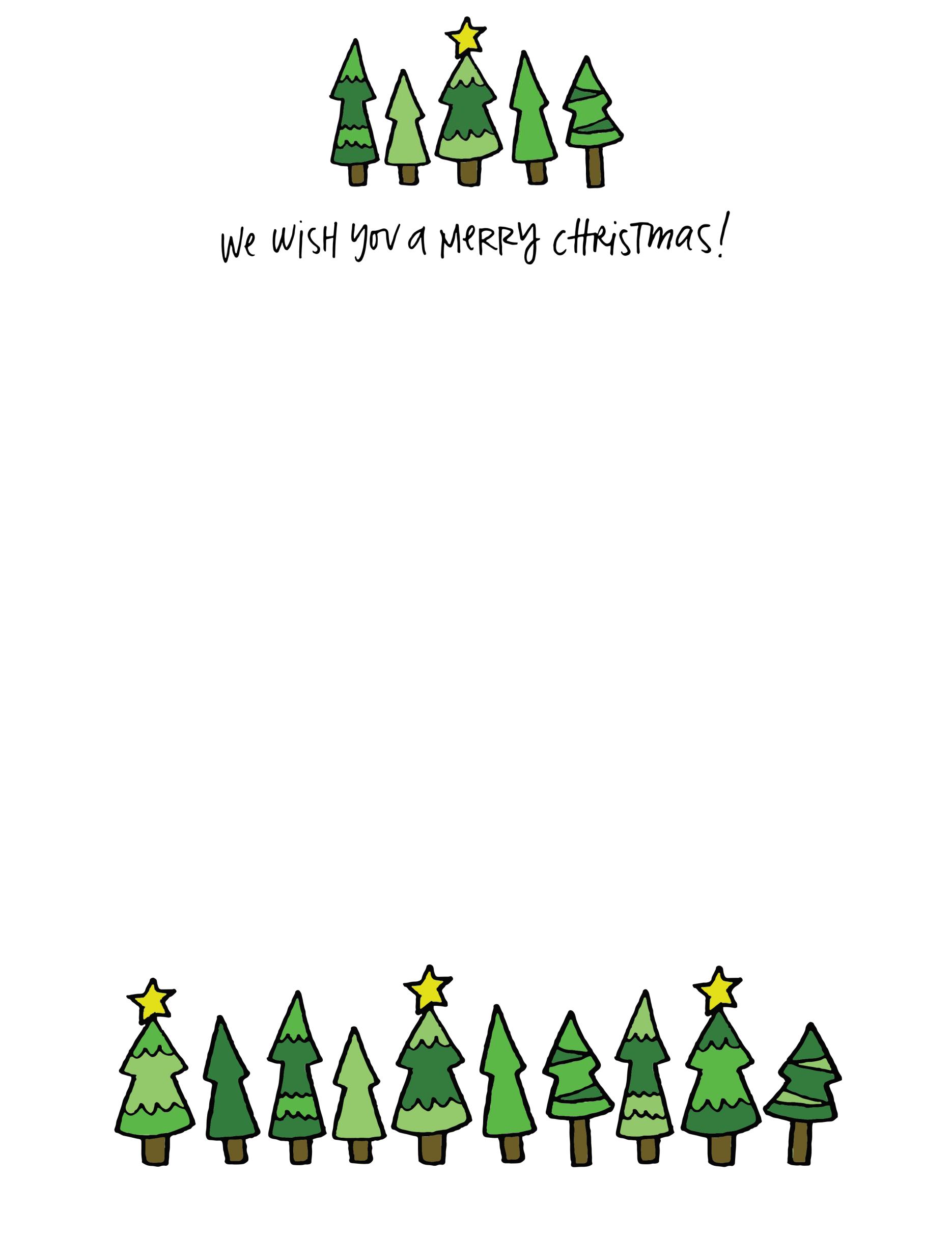 Christmas Tree Letter Templates at