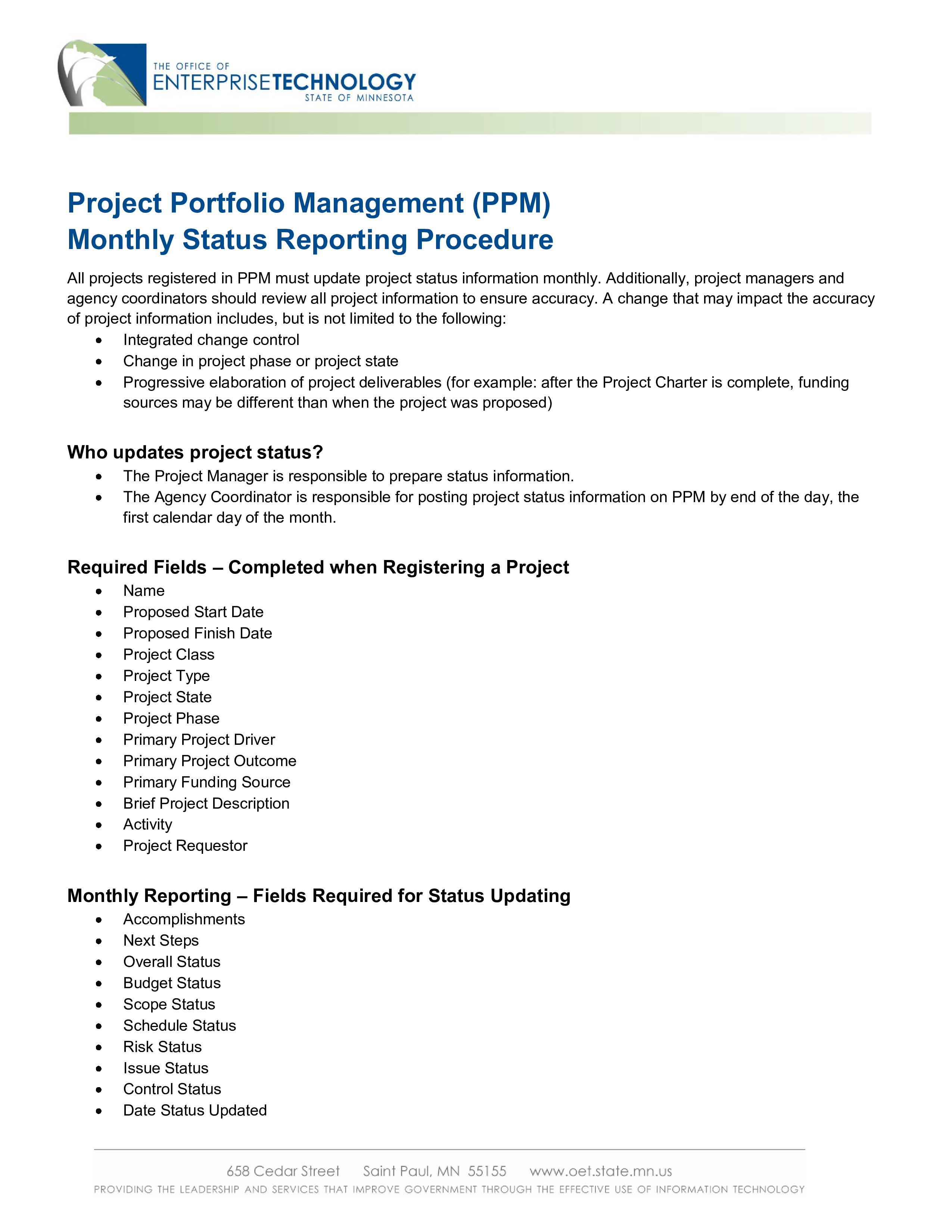 Project Management Status Report Templates At Allbusinesstemplates