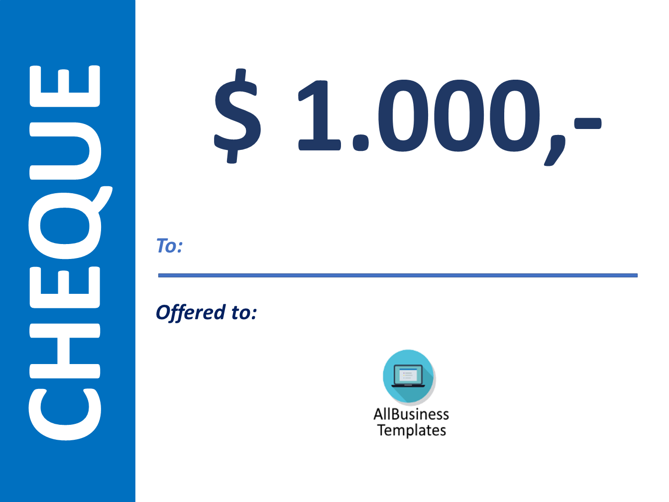 Free editable cheque template Templates at