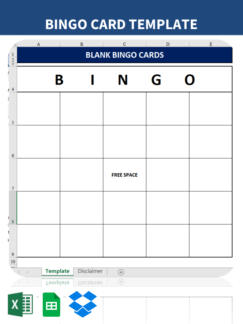 Blank Bingo Card Template Microsoft Word