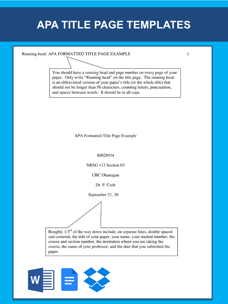 research paper title page apa format