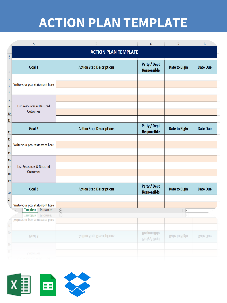 action plan template for work