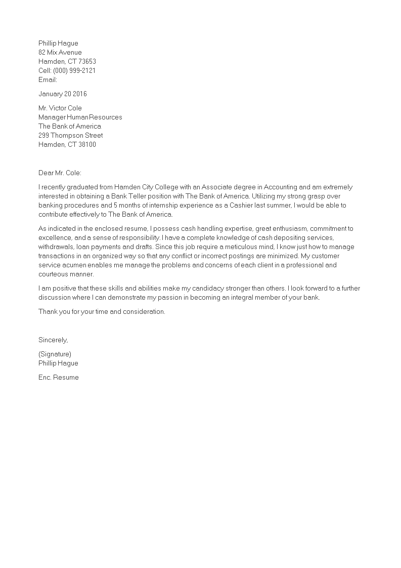 application letter for mall job without experience