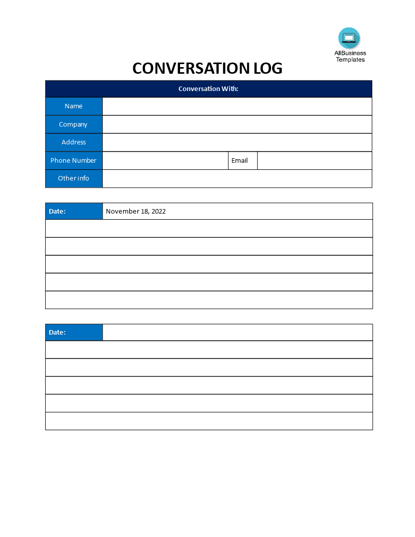 Kostenloses Conversation Log