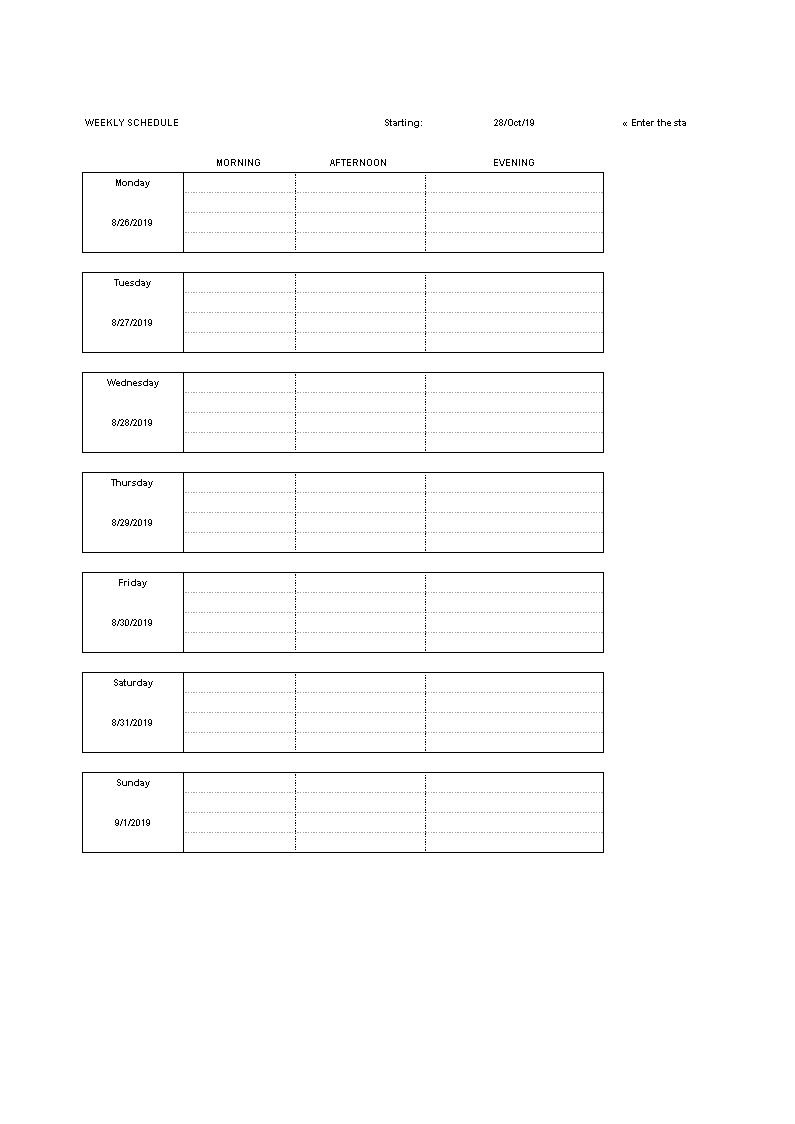Daily Task List Template For Word Free Download