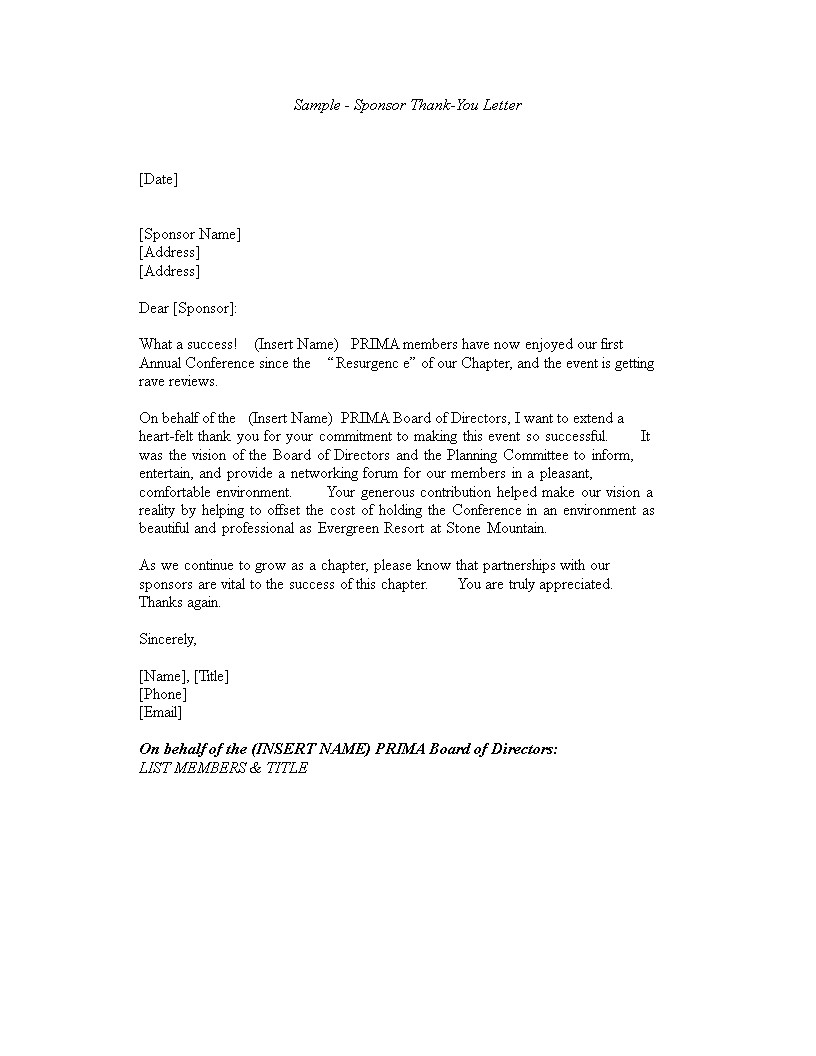 business thank you letter to client template