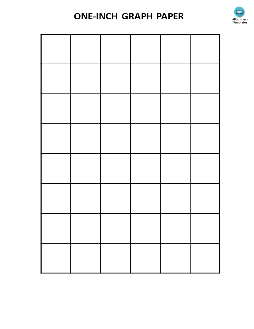 Large Graph Paper 1 Inch Squares | Templates at allbusinesstemplates.com