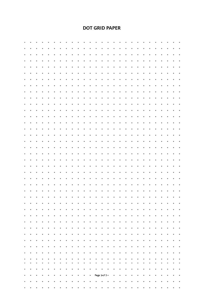 Dot Grid Paper Templates At