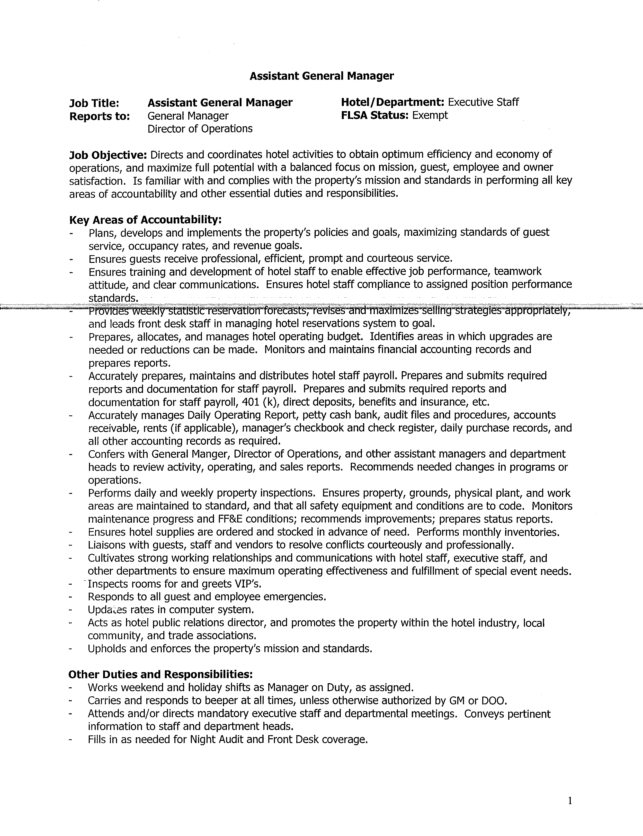 general manager assistant job description template Hauptschablonenbild