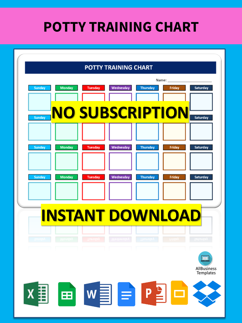 potty training chart modèles