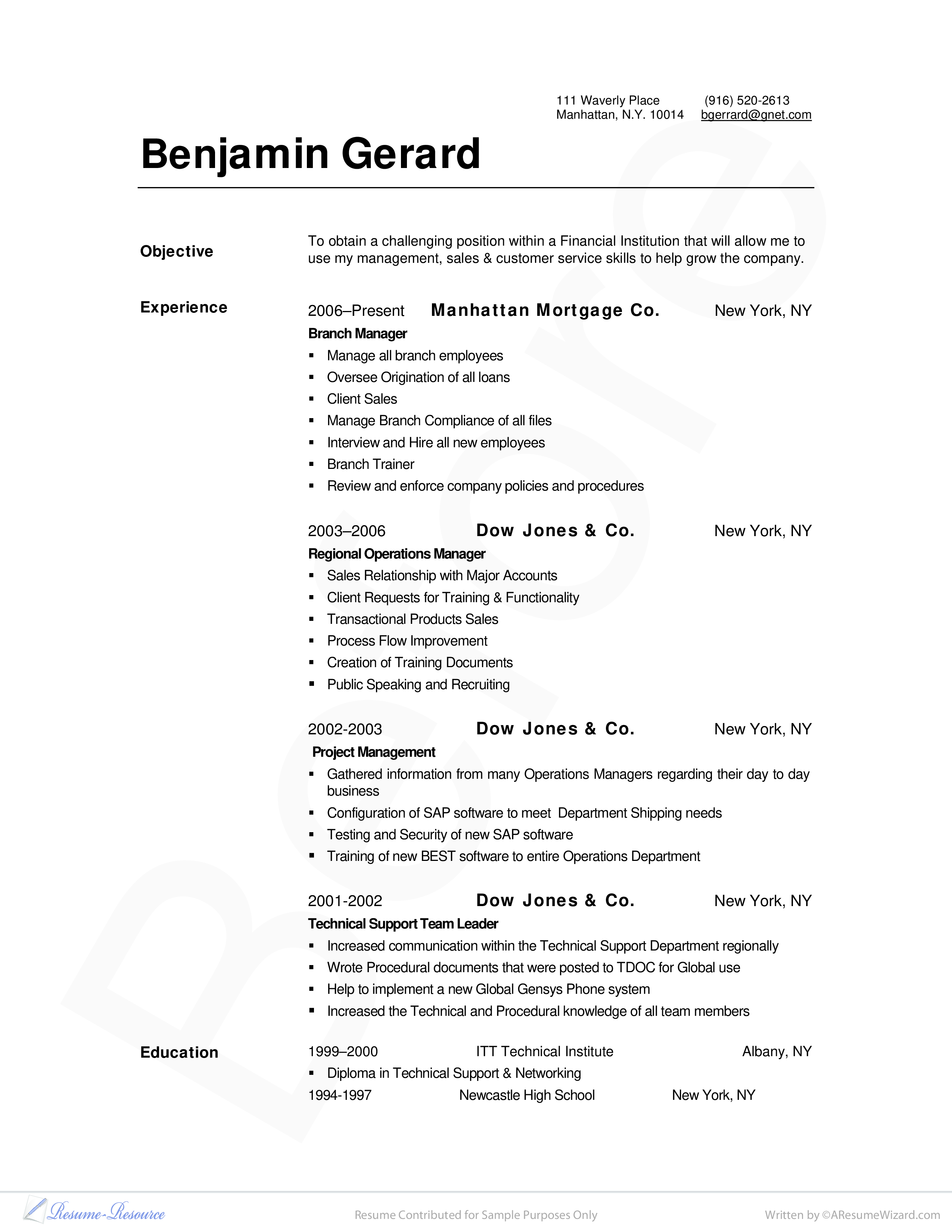 Bank Branch Manager Resume Resume Best